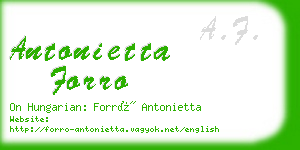 antonietta forro business card